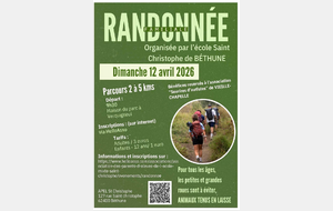 Randonnée familiale école Saint Christophe Béthune